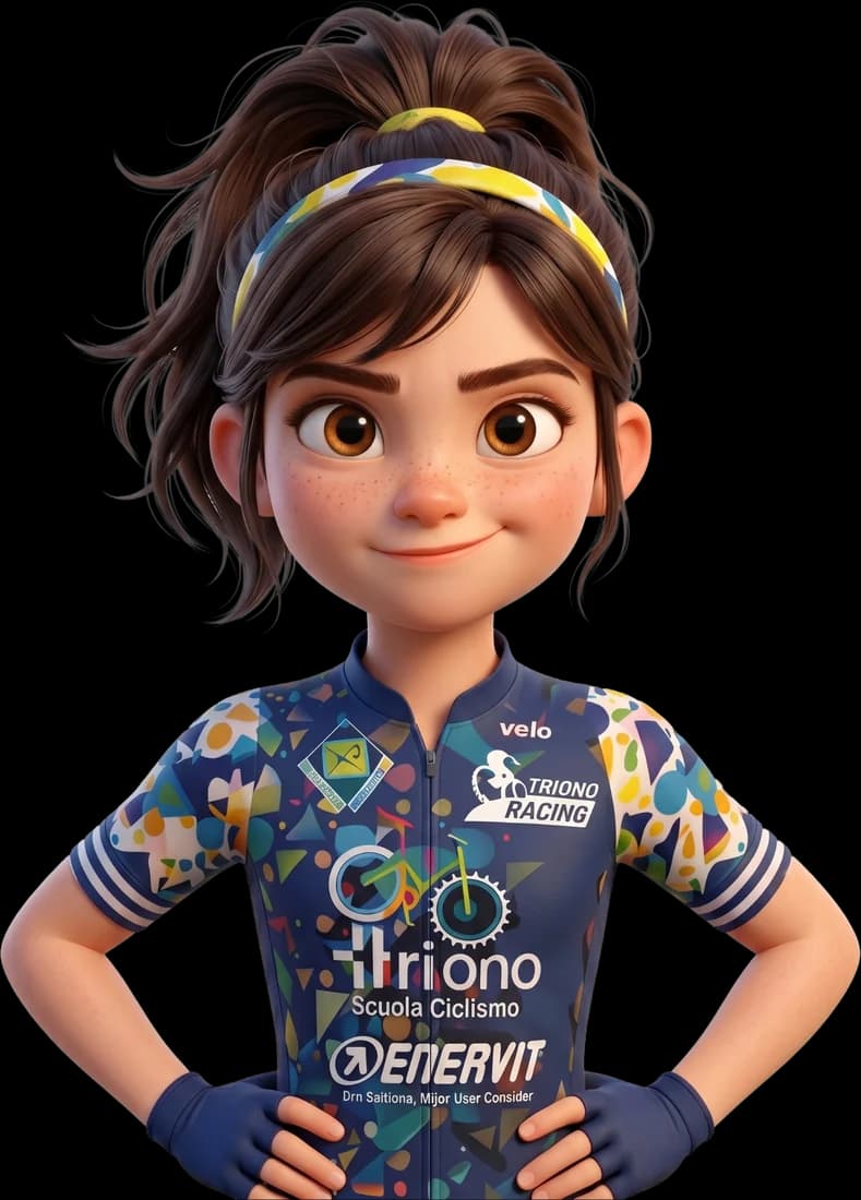 Vittoria indossa il kit completo della Scuola Triono